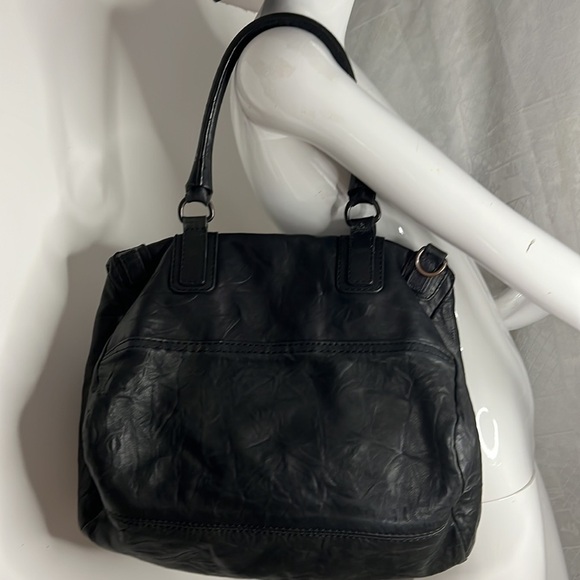 Annette Gortz Large Pandora Leather Shoulder Crossbody Bag Charcoal Black Bag - Picture 11 of 16